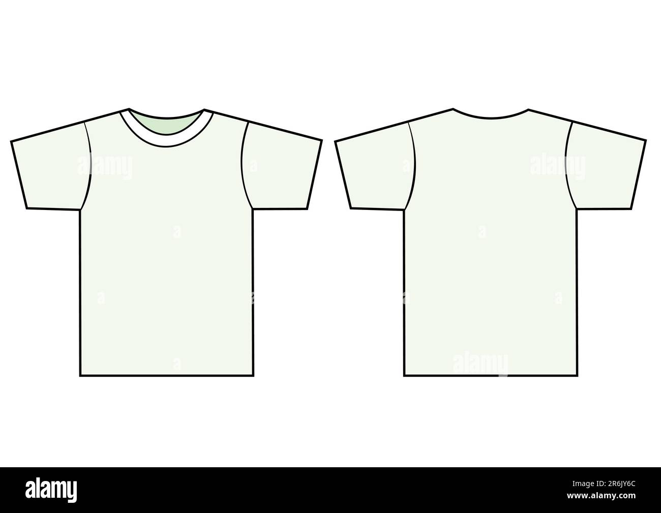Vector illustration / template of a unisex T-shirt. Colors (and transparent background color) are easy to adjust. Stock Vector