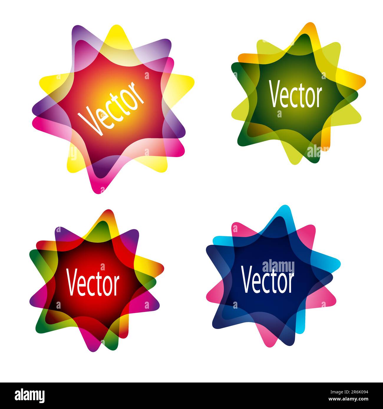 Set of multicolor abstract vector illustrations Illustration for your ...