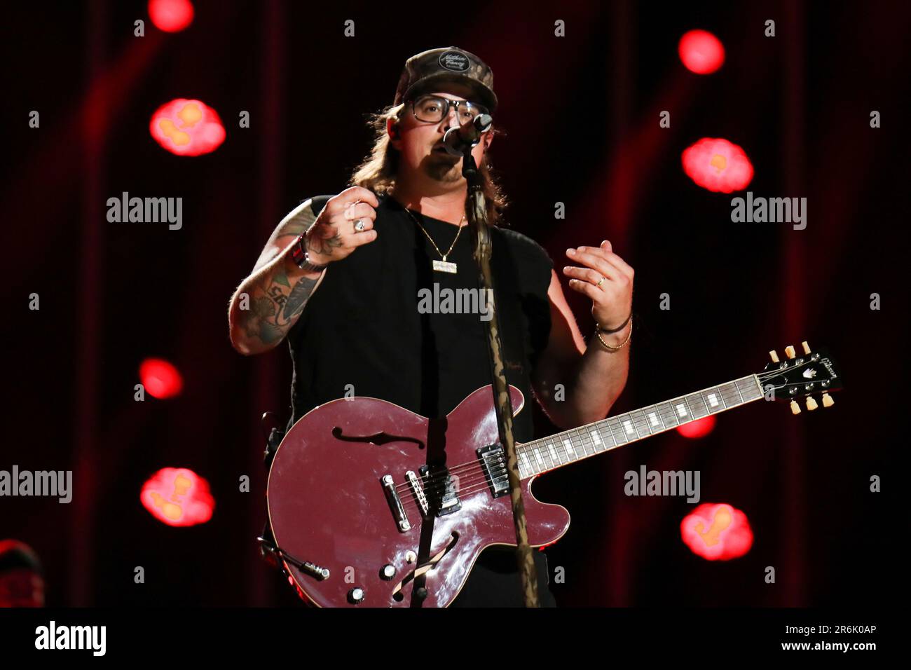 Nashville, USA. 09th June, 2023. HARDY performs on stage at the CMA Festival at Nissan Stadium in Nashville, TN on June 9, 2023. (Photo by Justin Renfroe/Sipa USA) Credit: Sipa USA/Alamy Live News Stock Photo