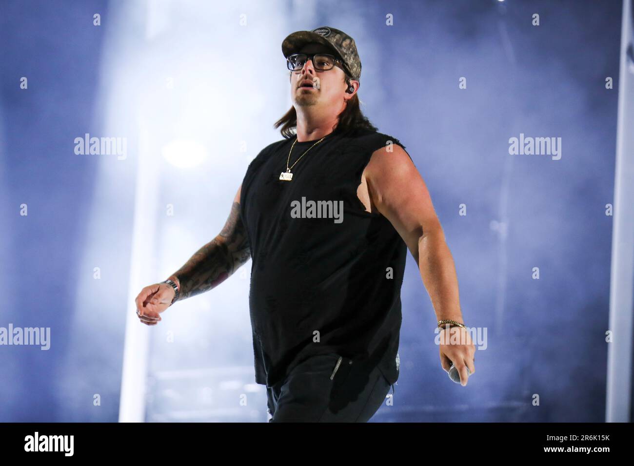 Nashville, USA. 09th June, 2023. HARDY performs on stage at the CMA Festival at Nissan Stadium in Nashville, TN on June 9, 2023. (Photo by Justin Renfroe/Sipa USA) Credit: Sipa USA/Alamy Live News Stock Photo