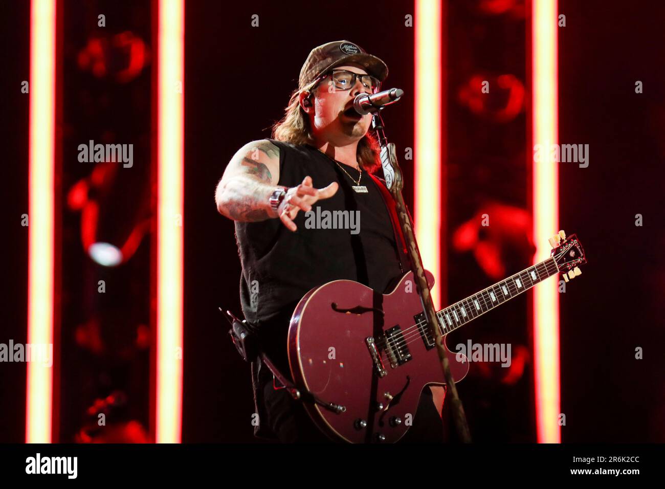 Nashville, USA. 09th June, 2023. HARDY performs on stage at the CMA Festival at Nissan Stadium in Nashville, TN on June 9, 2023. (Photo by Justin Renfroe/Sipa USA) Credit: Sipa USA/Alamy Live News Stock Photo