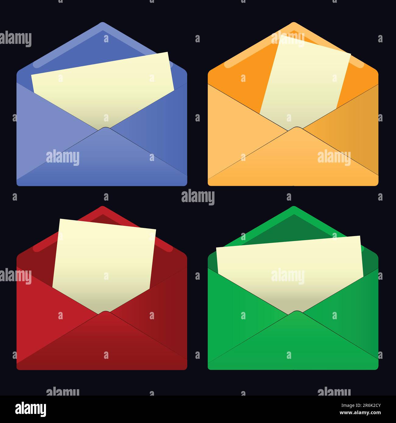 set of various colored envelopes Stock Vector Image & Art Alamy