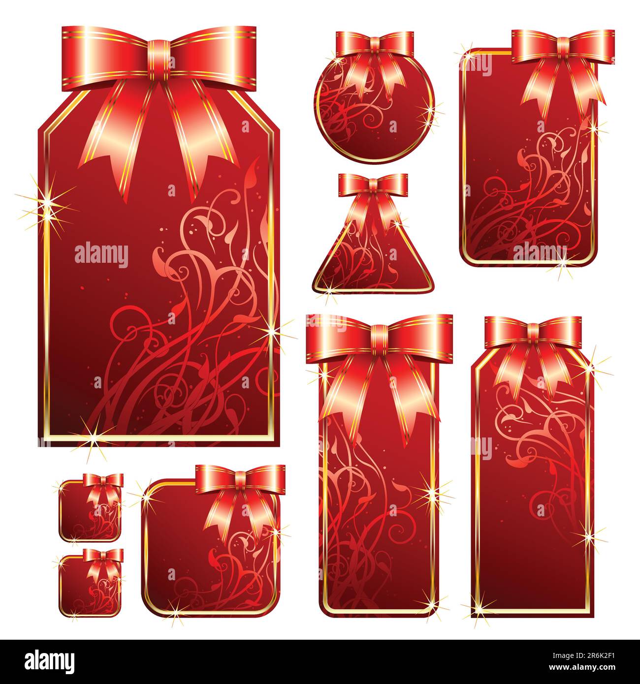 red tags, this  illustration may be useful  as designer work Stock Vector
