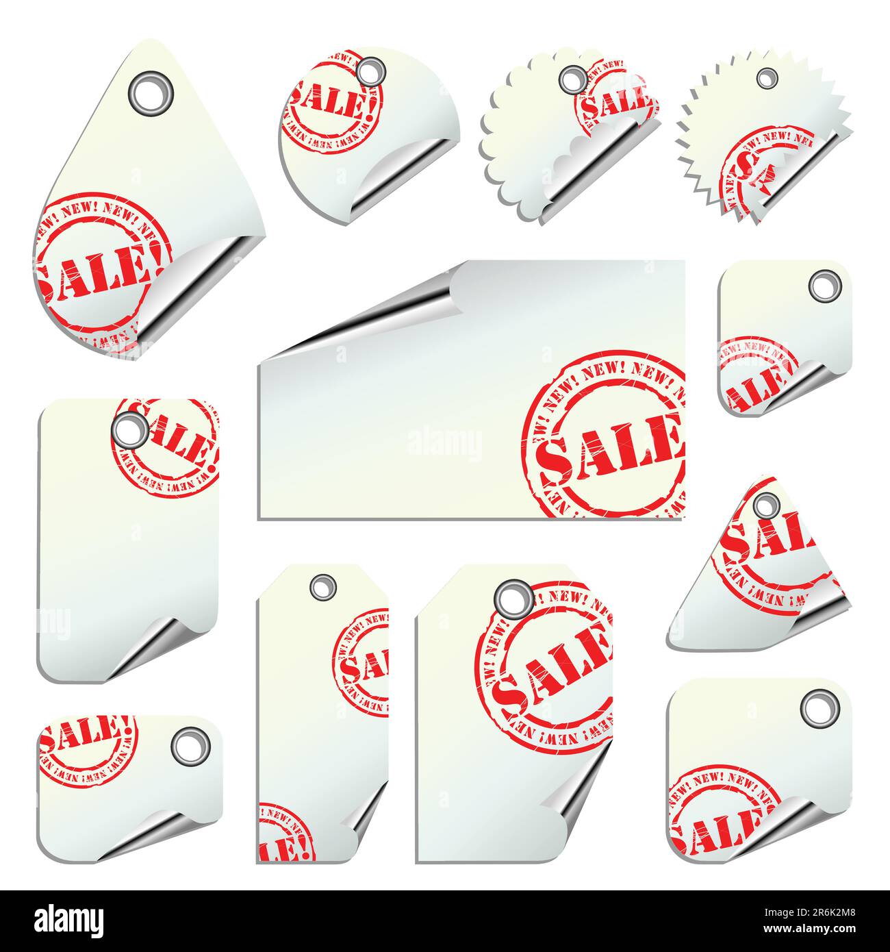 tags white, this  illustration may be useful  as designer work Stock Vector