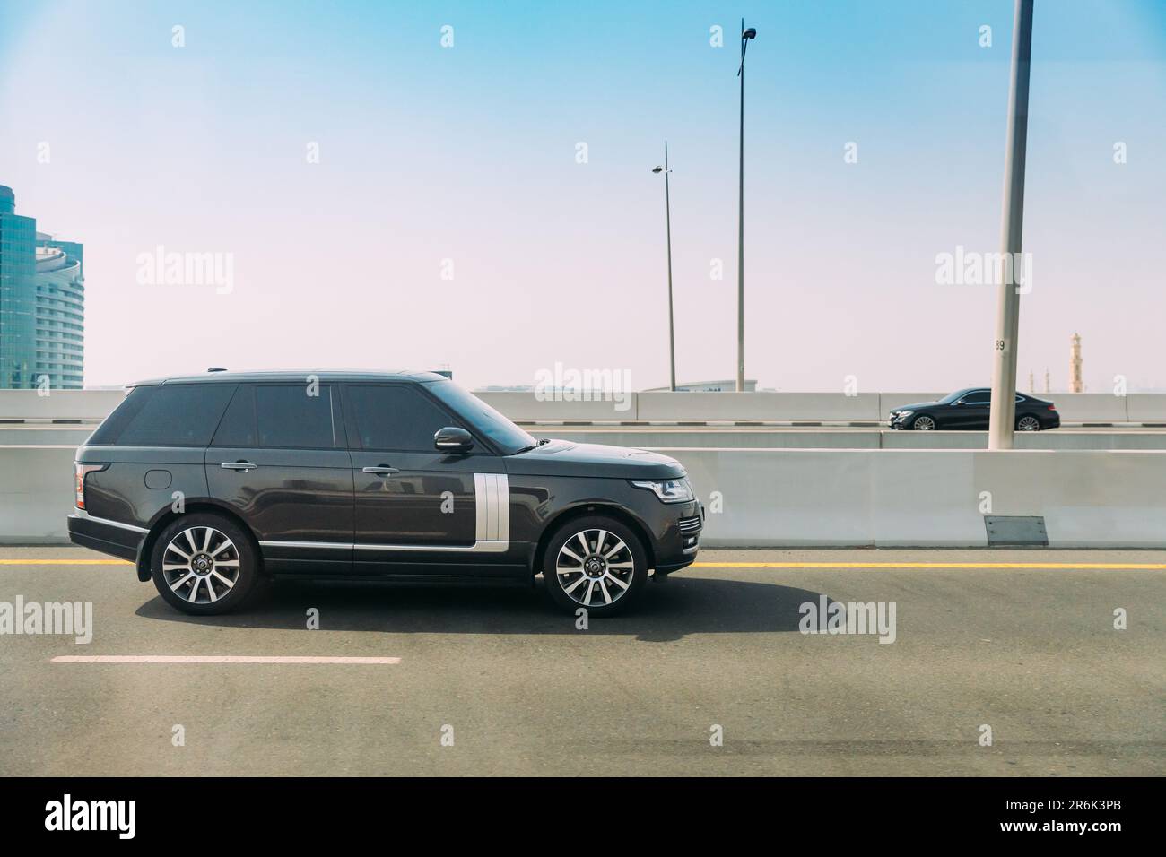 Dubai, UAE, United Arab Emirates May 28, 2021 Black 2013 Range Rover