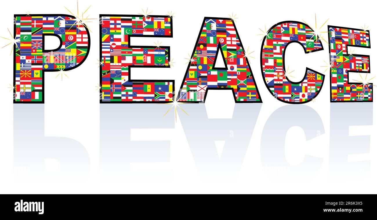 Inscription peace Cut Out Stock Images & Pictures - Alamy