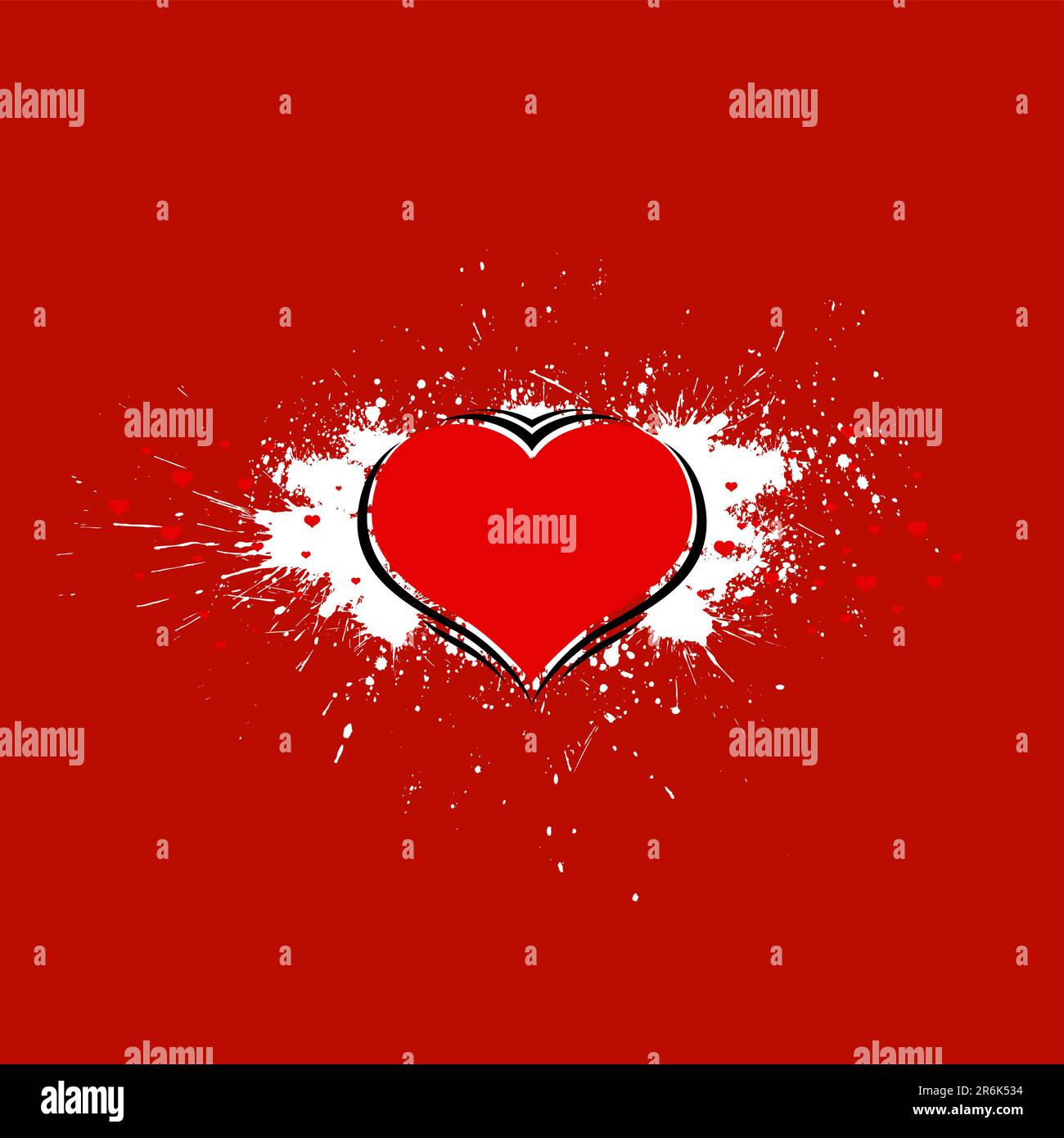 Glossy heart. Vector love card. Grunge illustration Stock Vector Image ...