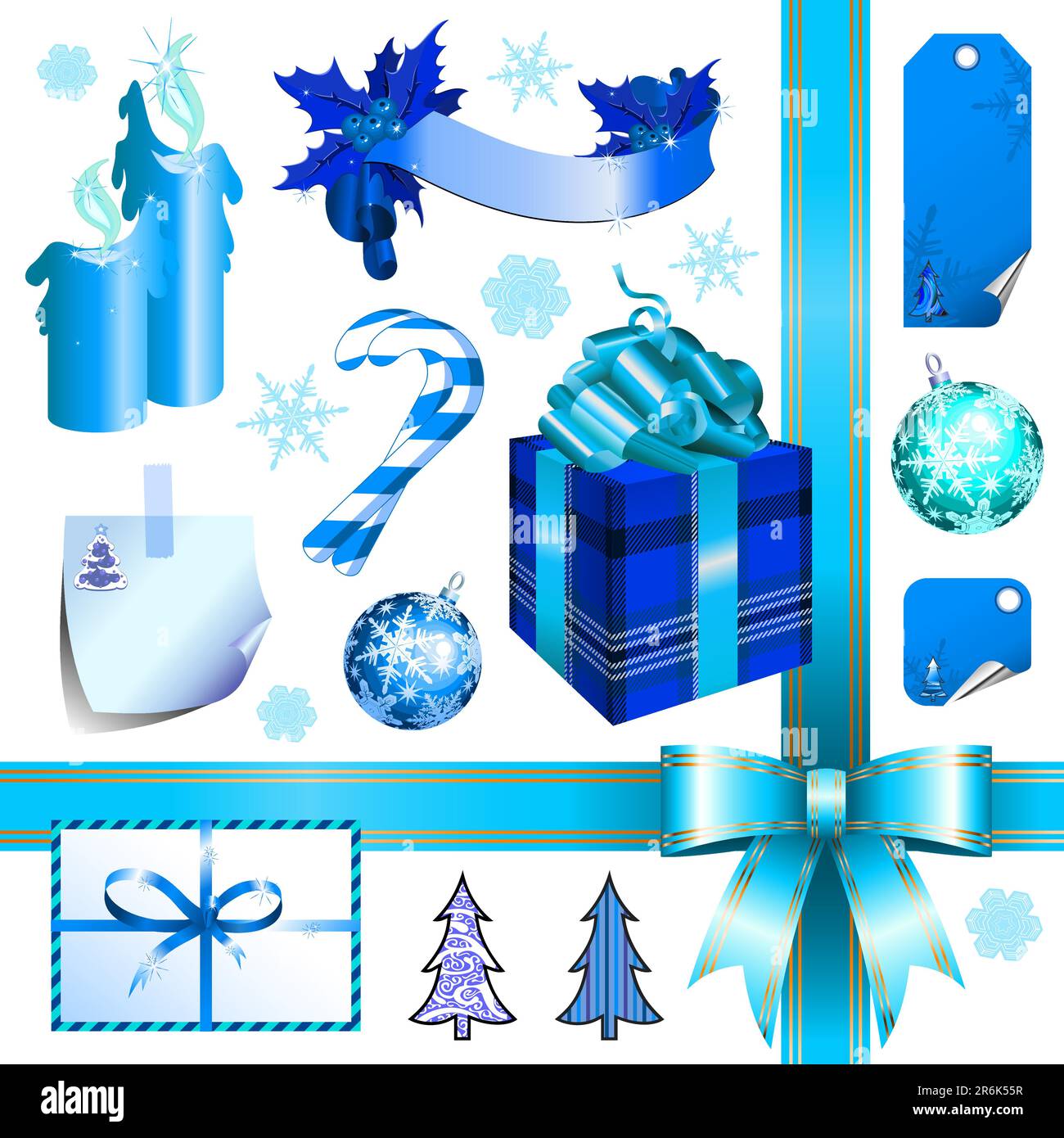 christmas set, this  illustration may be useful  as designer work Stock Vector