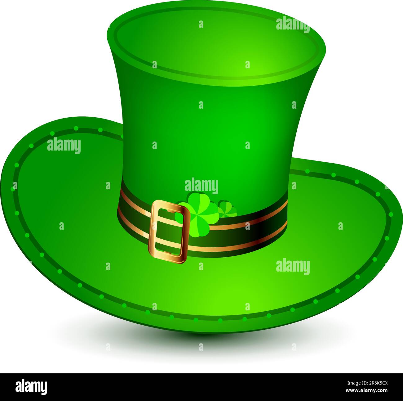 green hat,  this  illustration may be useful  as designer work Stock Vector