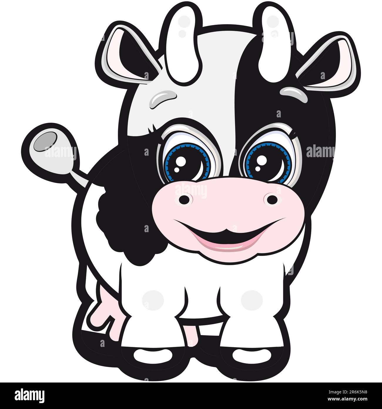 Vector Little cow - one of the symbols of the Chinese horoscope. Illustration for your design. Stock Vector