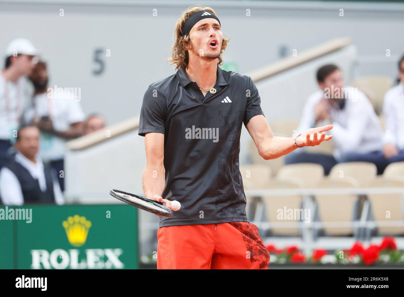 Alexander Zverev of Germany during the French Open 2023, Roland-Garros 2023, Grand Slam tennis tournament, on June 9, 2023 at Stade Roland-Garros in Paris, France