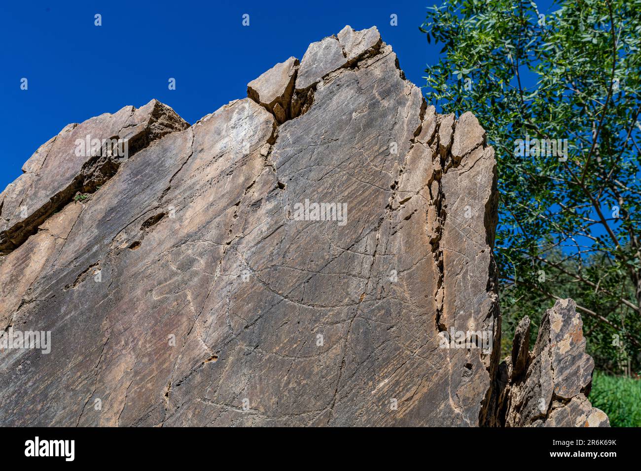 Rock art, Vale de Coa, UNESCO World Heritage Site, Portugal, Europe Stock Photo