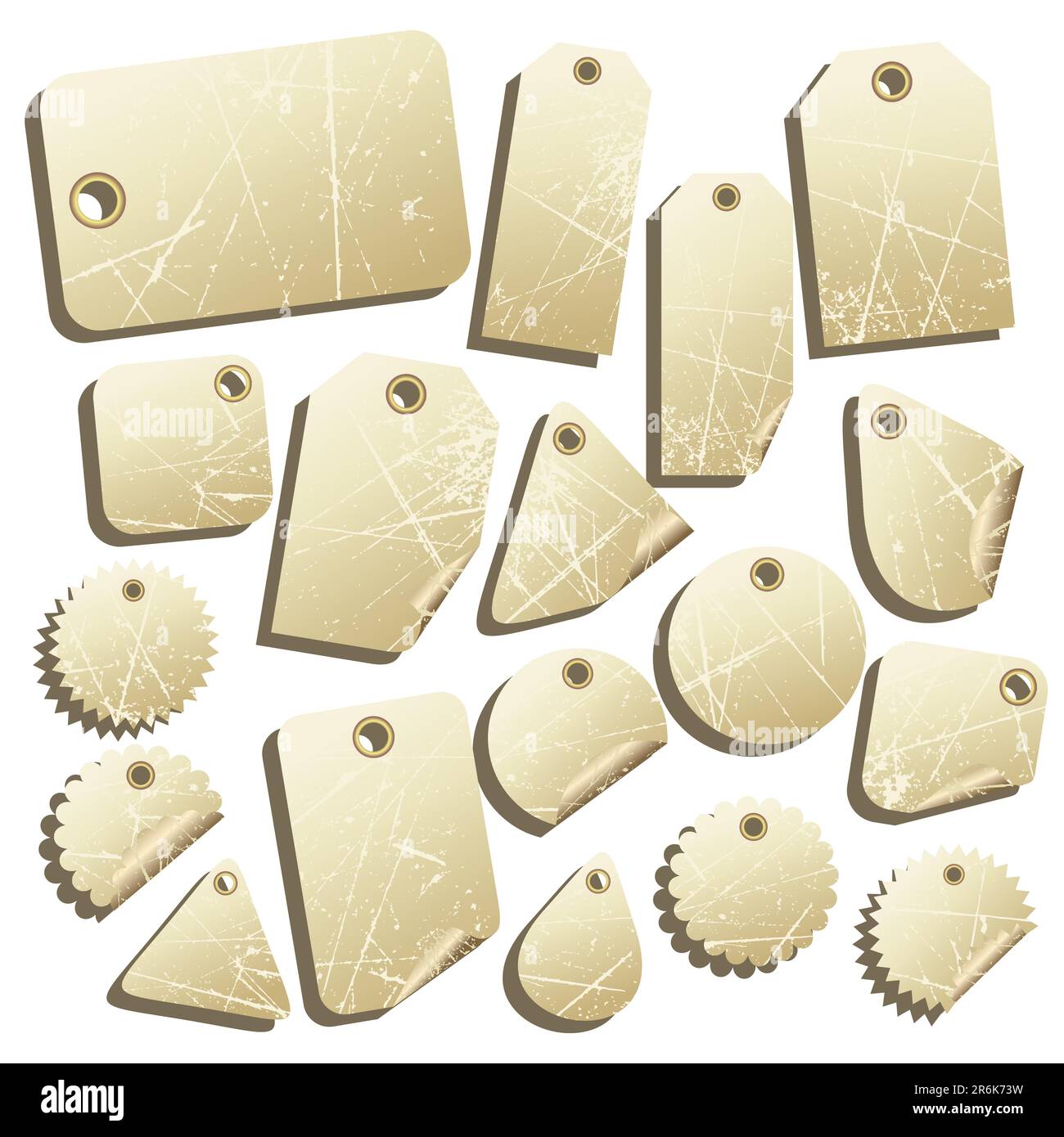 white tags, this  illustration may be useful  as designer work Stock Vector
