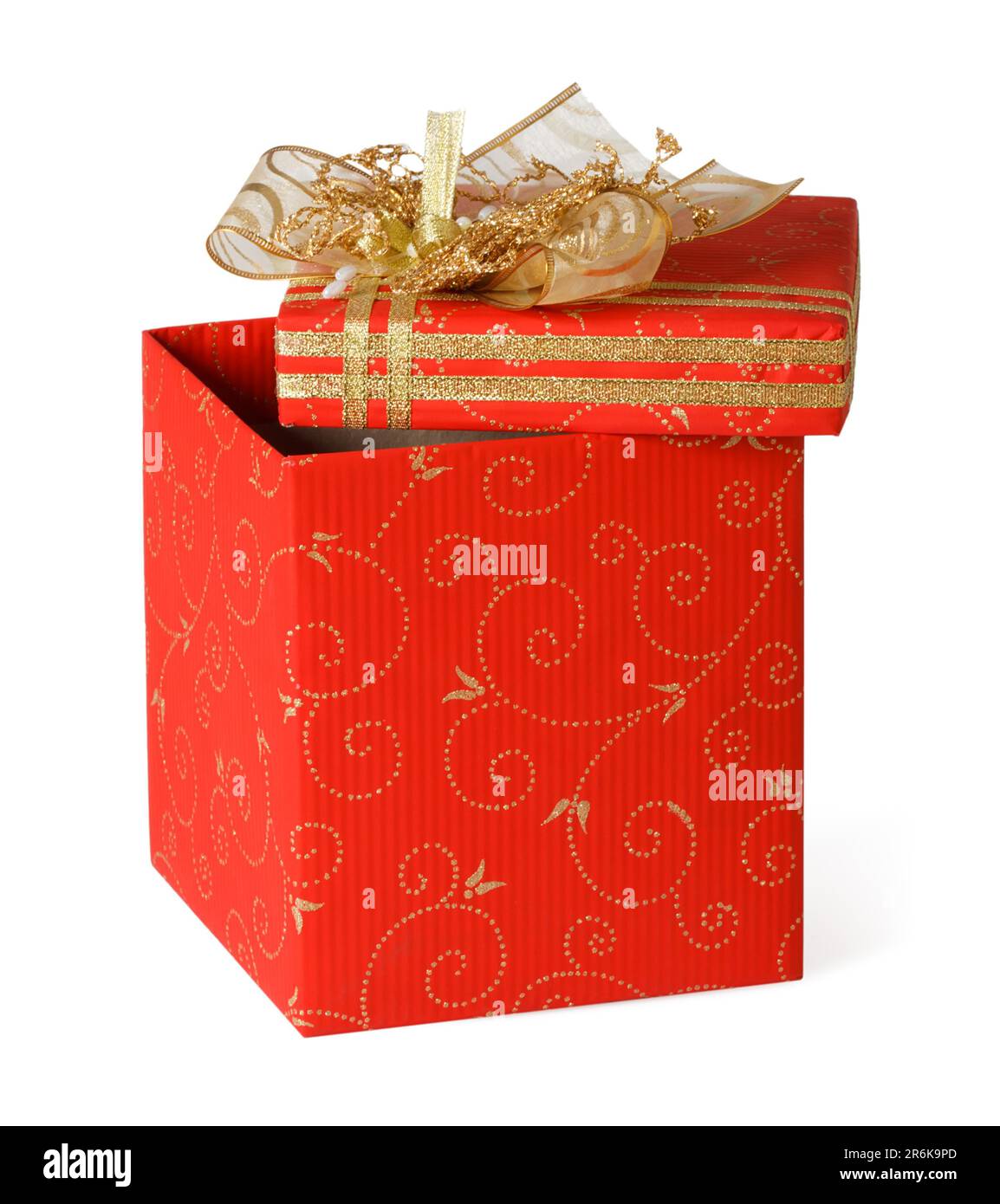 Red Gift Box on a white background Stock Photo - Alamy