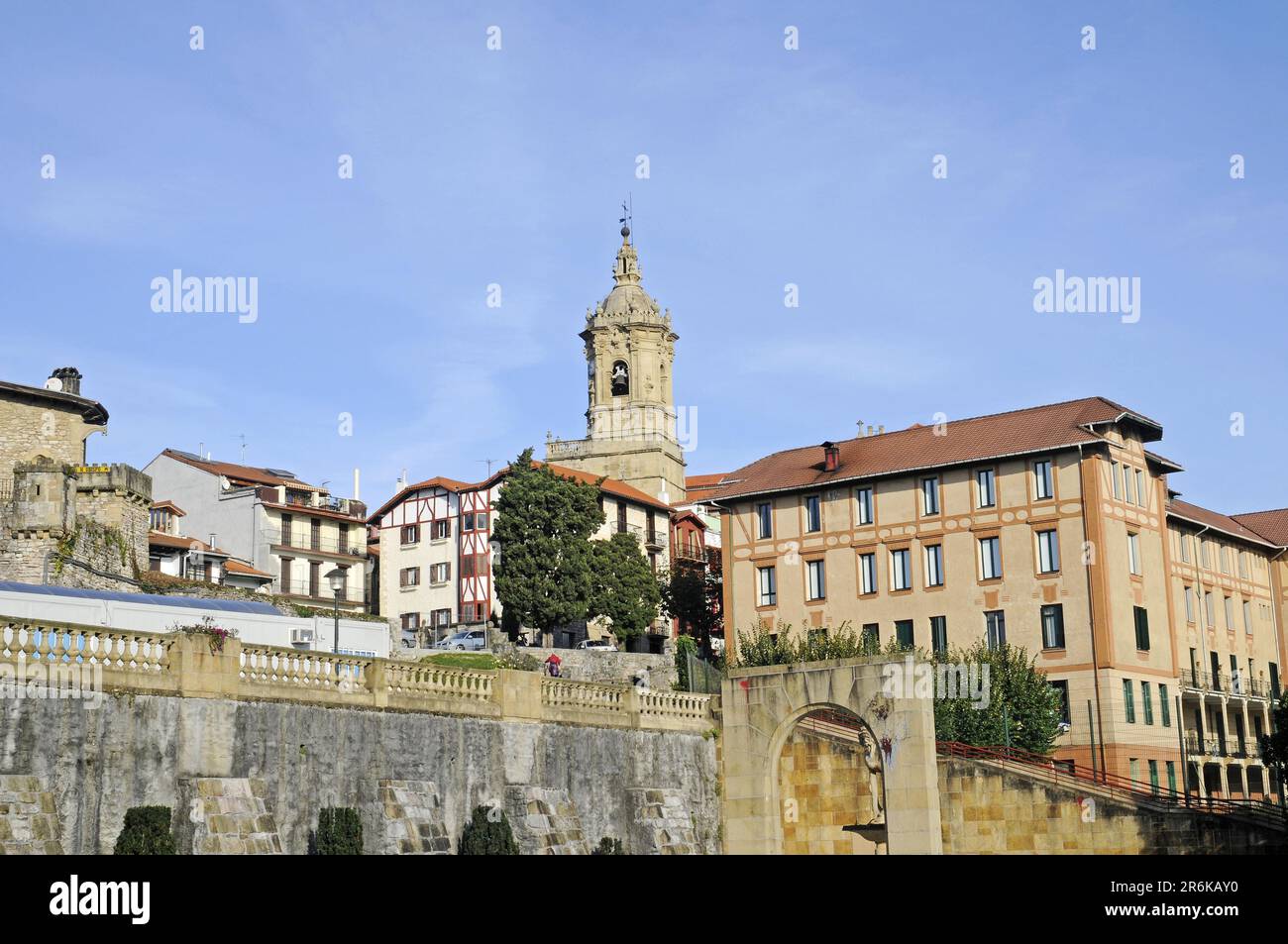 City Wall, Hondarribia, Irun, Gipuzkoa Province, Basque Country, Spain, Pais Vasco Stock Photo