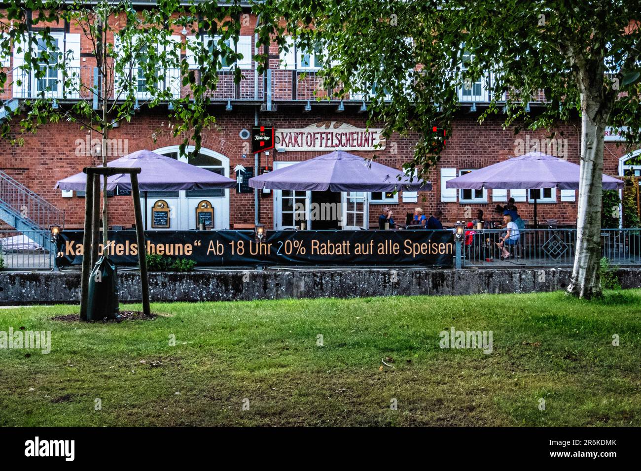 Kartoffel Scheune restaurant Waren (Müritz), Mecklenburg-Vorpommern, Germany Stock Photo