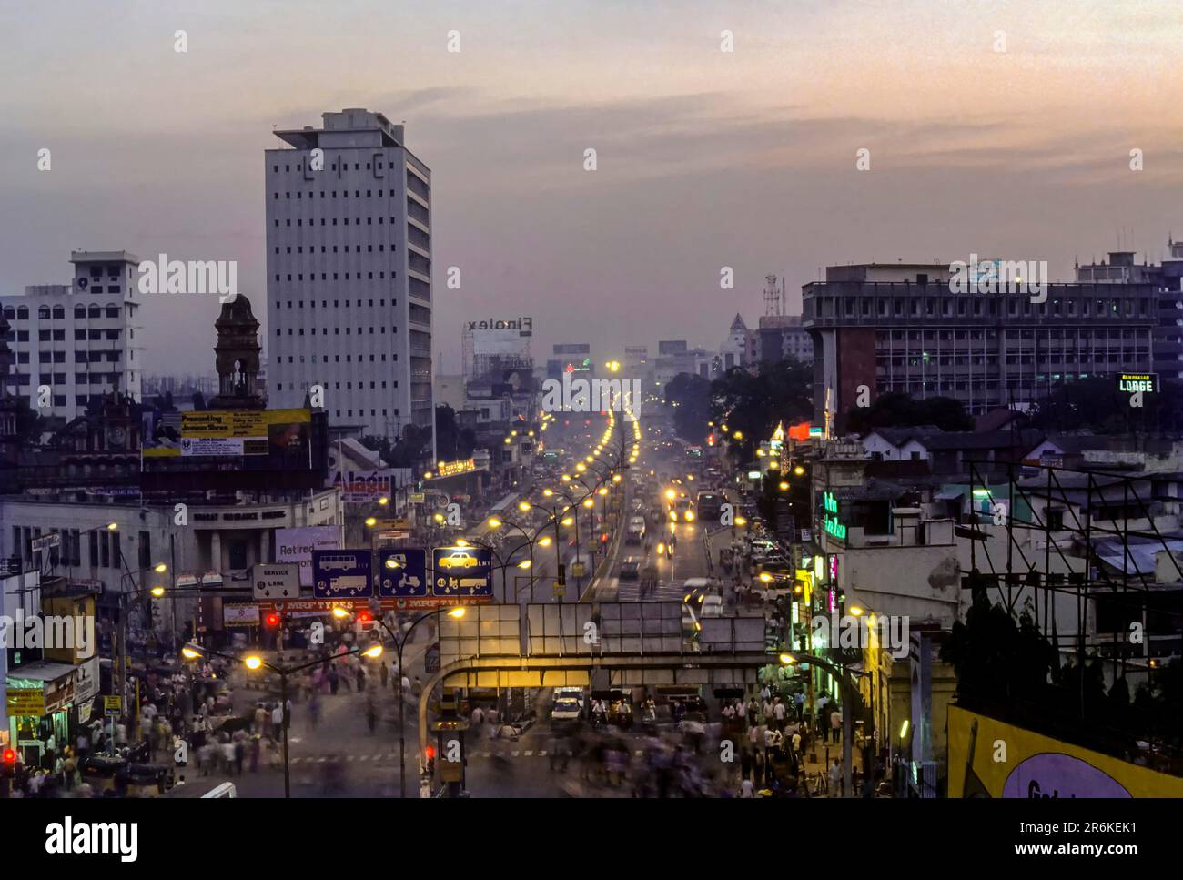 Anna Salai or Mount road in Chennai, Tamil Nadu, India, Asia Stock