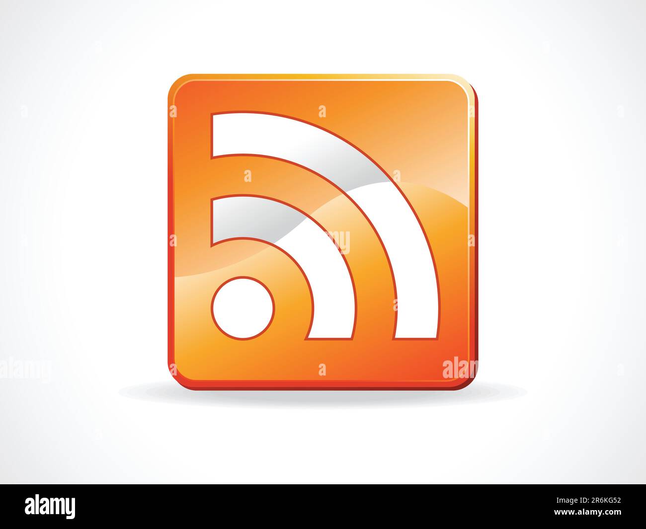 abstract glossy feed icon vector illustration Stock Vector