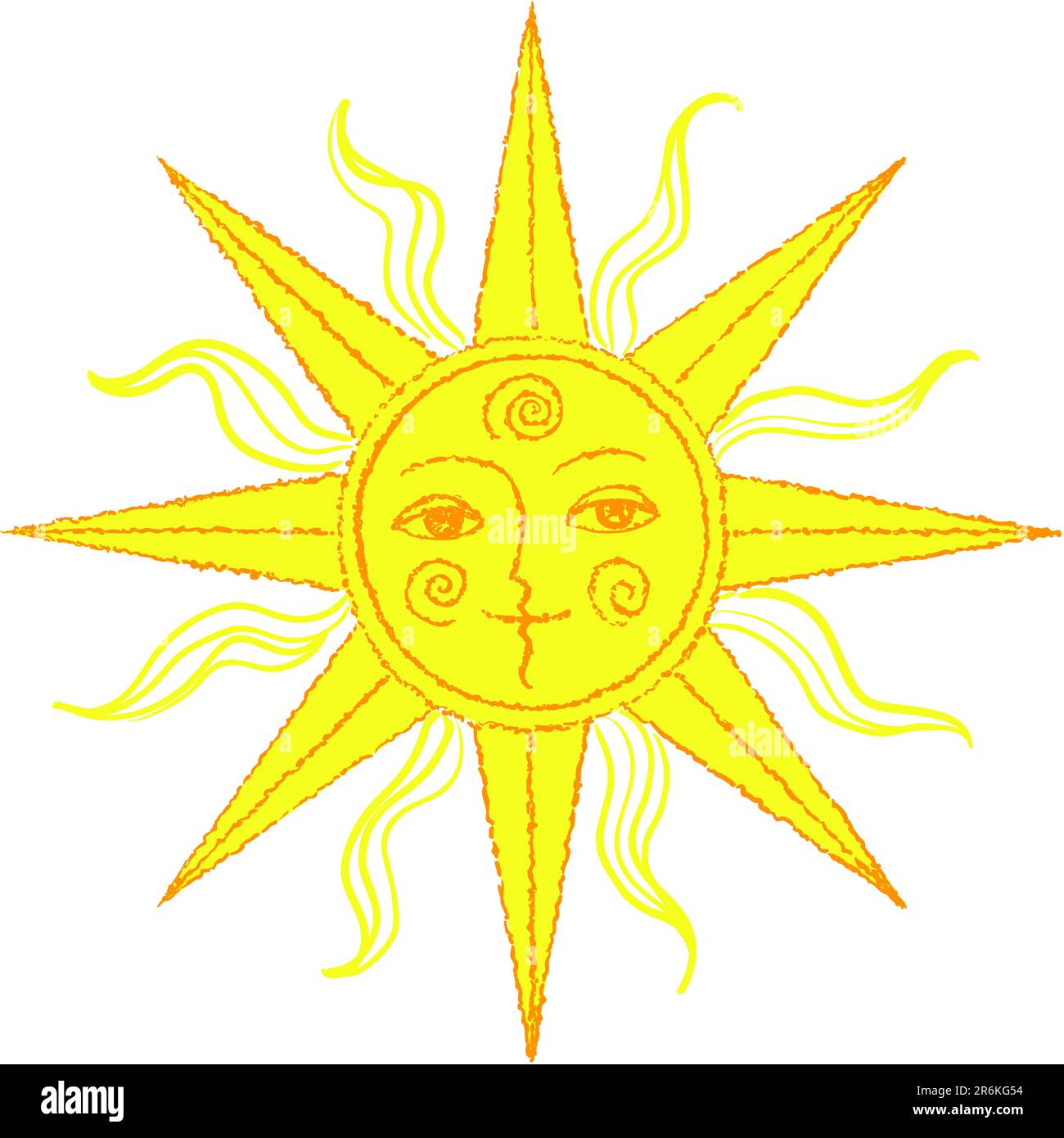 vector stylized sun Stock Vector