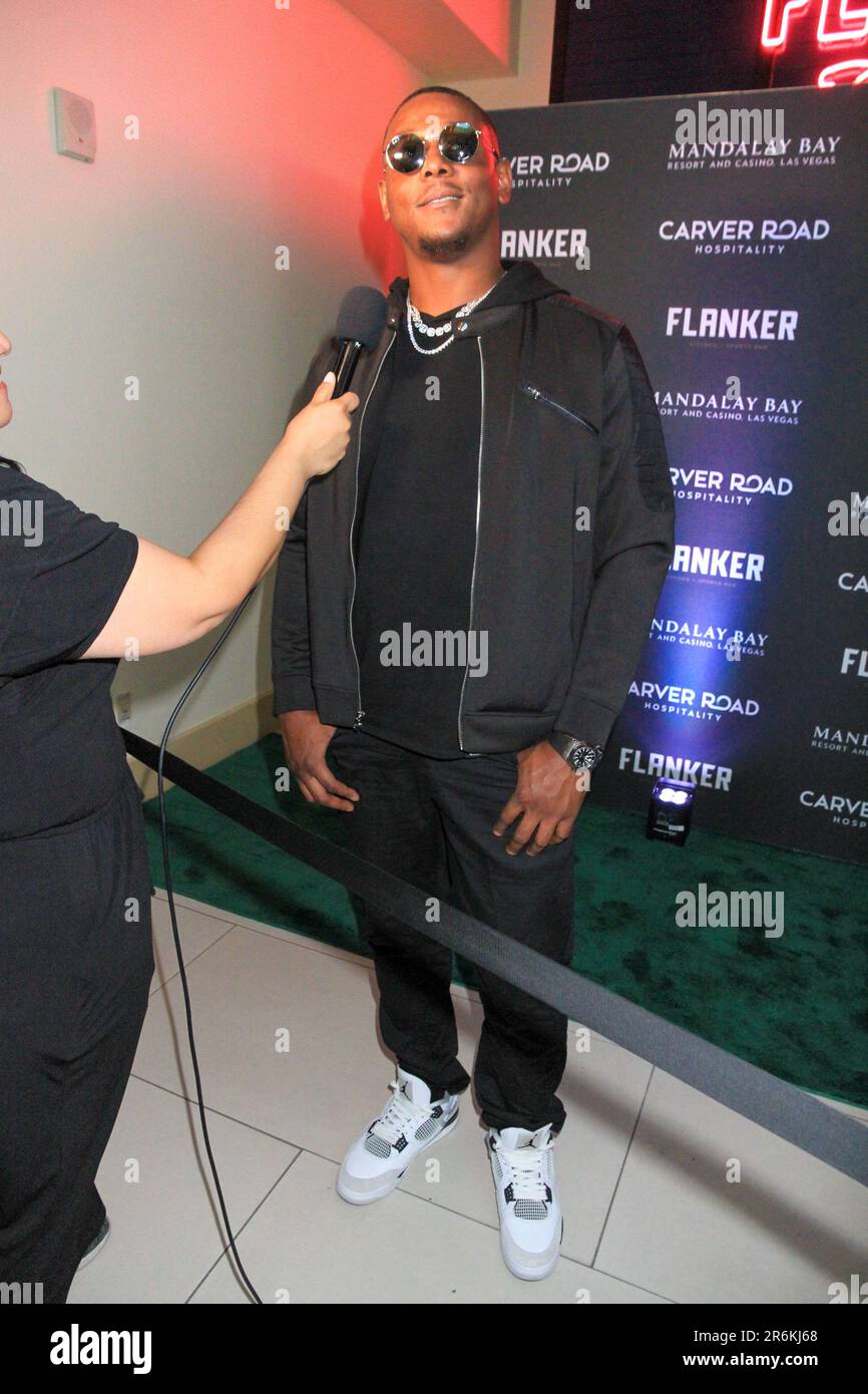 LAS VEGAS, Nevada - Jamahal Hill at Flanker Kitchen Sports Bar Grand  Opening at Mandalay Bay Resorts in Las Vegas, Nevada, on June 9, 2023.  Credit: DeeCee Carter/MediaPunch Credit: MediaPunch Inc/Alamy Live