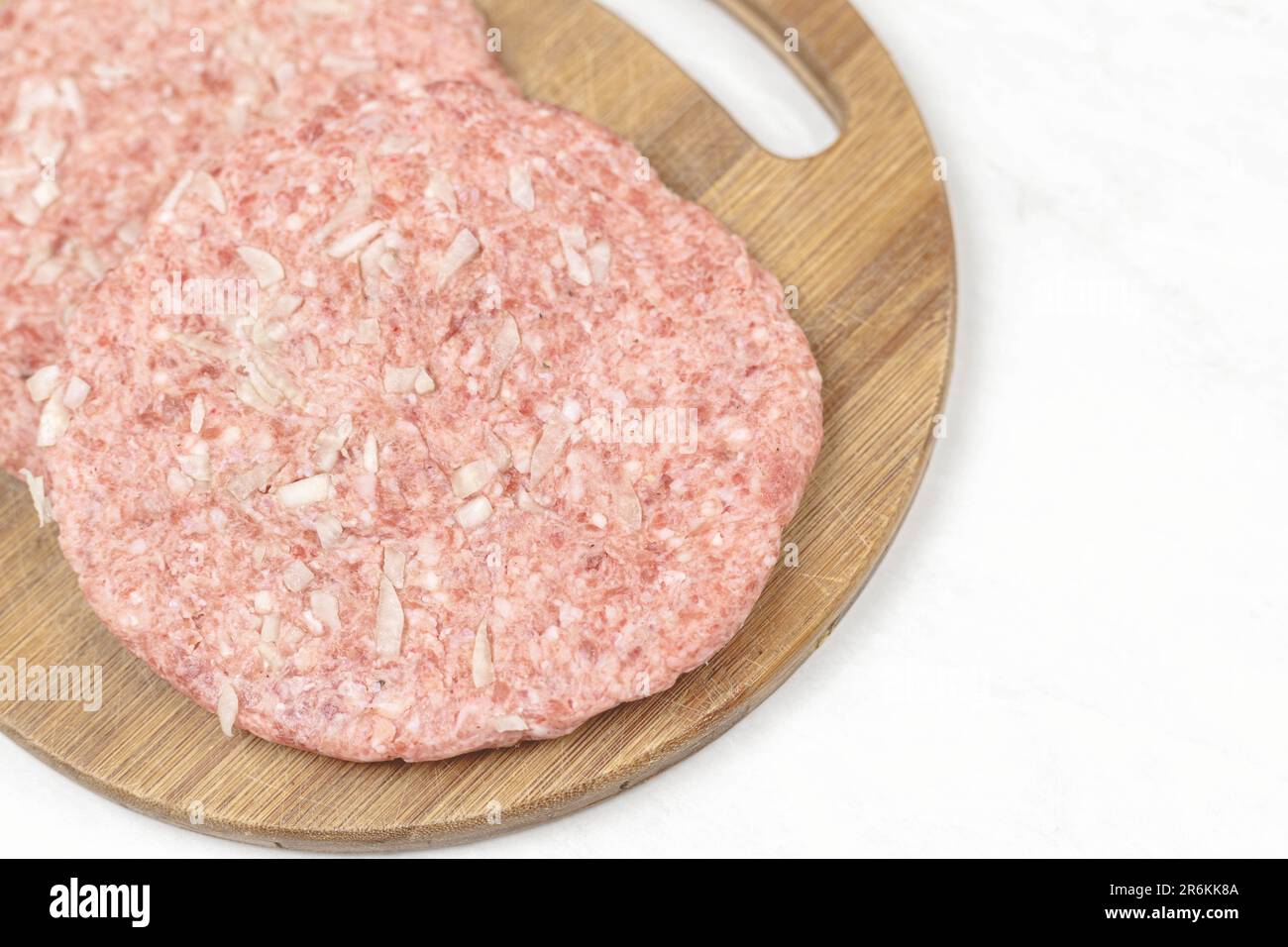 A delicious looking hamburger prepared with fresh, juicy beef and a savory meat patty Stock Photo