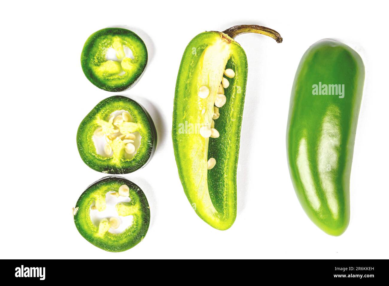 Green jalapeno on white hi-res stock photography and images - Alamy