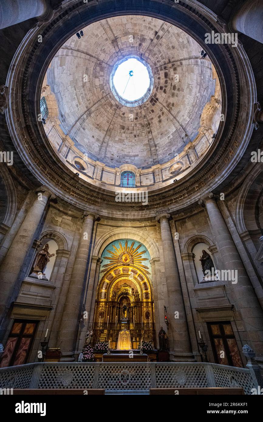 Interior of the Cathedral, Santiago de Compostela, UNESCO World Heritage Site, Galicia, Spain, Europe Stock Photo