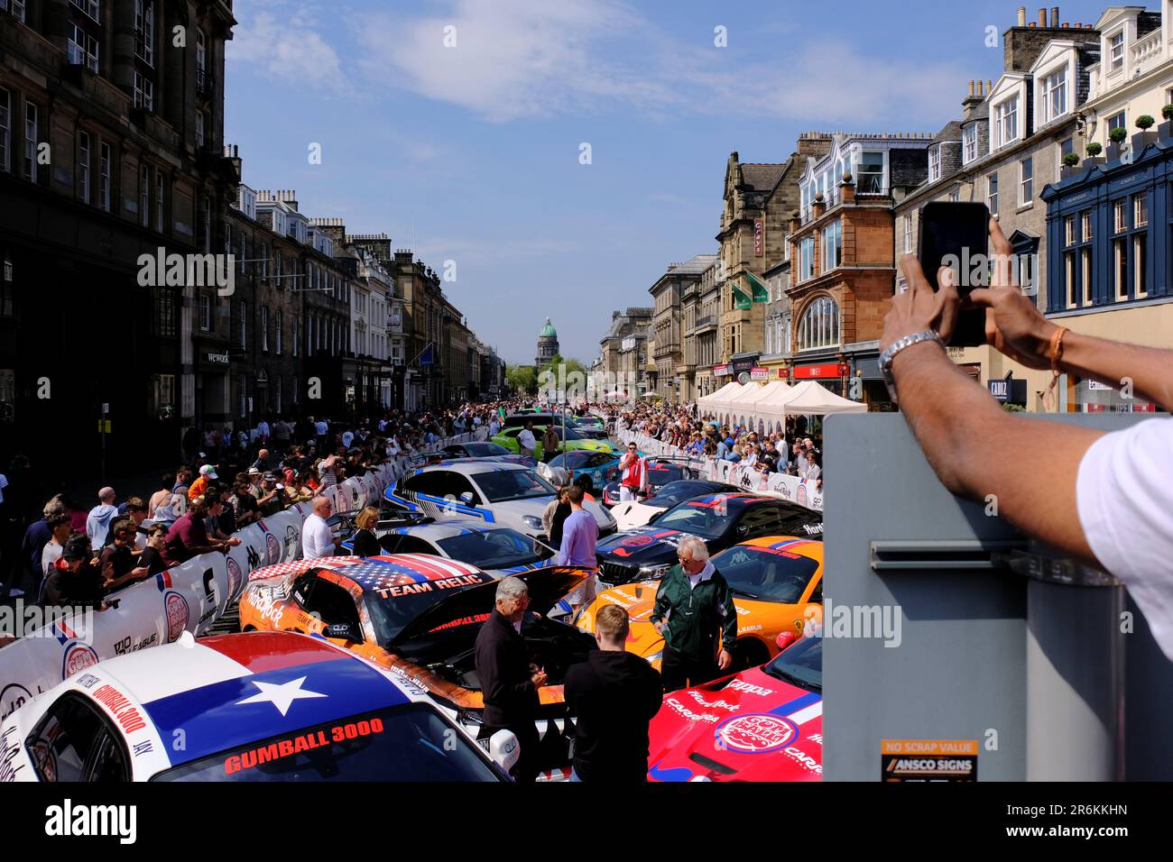 Edinburgh, Scotland, UK. 10th June 2023. The 24th Annual Gumball 3000
