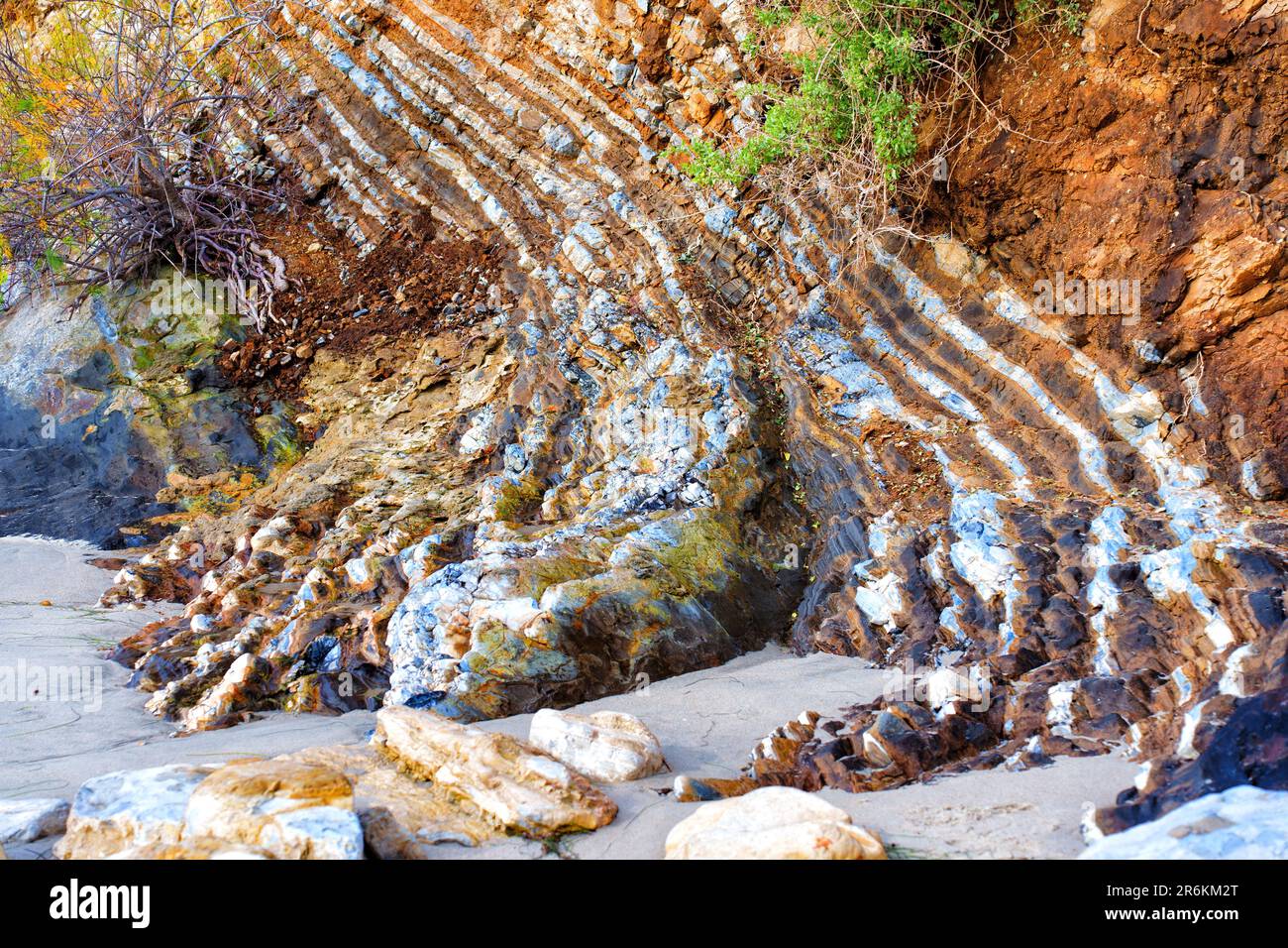 Displaying Natural Rocks Abstract natural background made from colorful rock formations of the ...