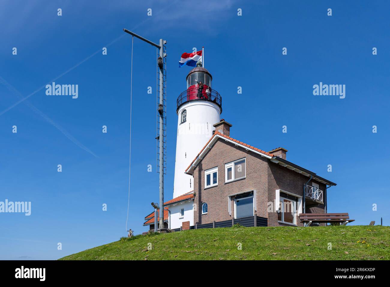 lighthouse in Urk, Netherlands Stock Photo
