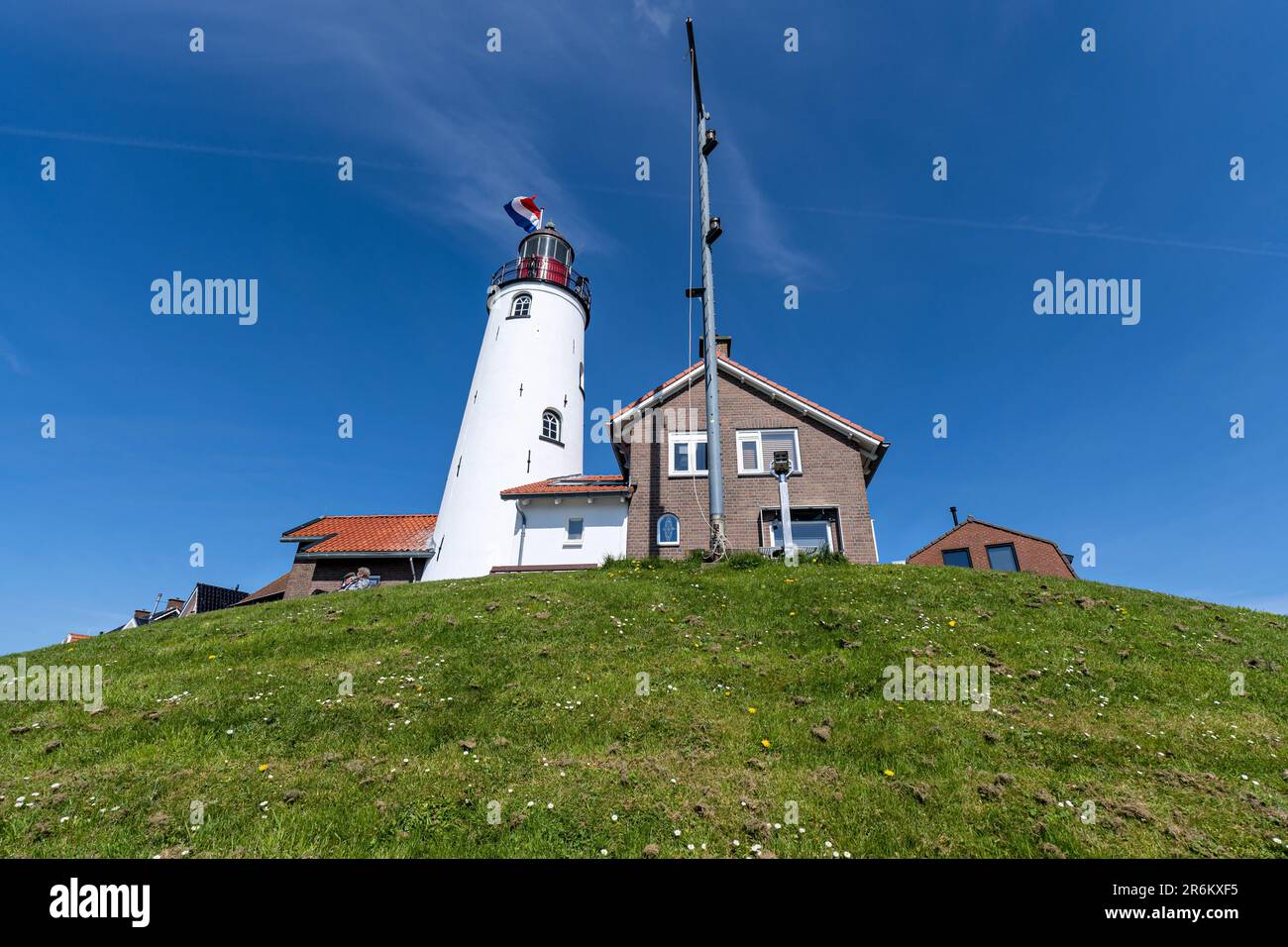 lighthouse in Urk, Netherlands Stock Photo