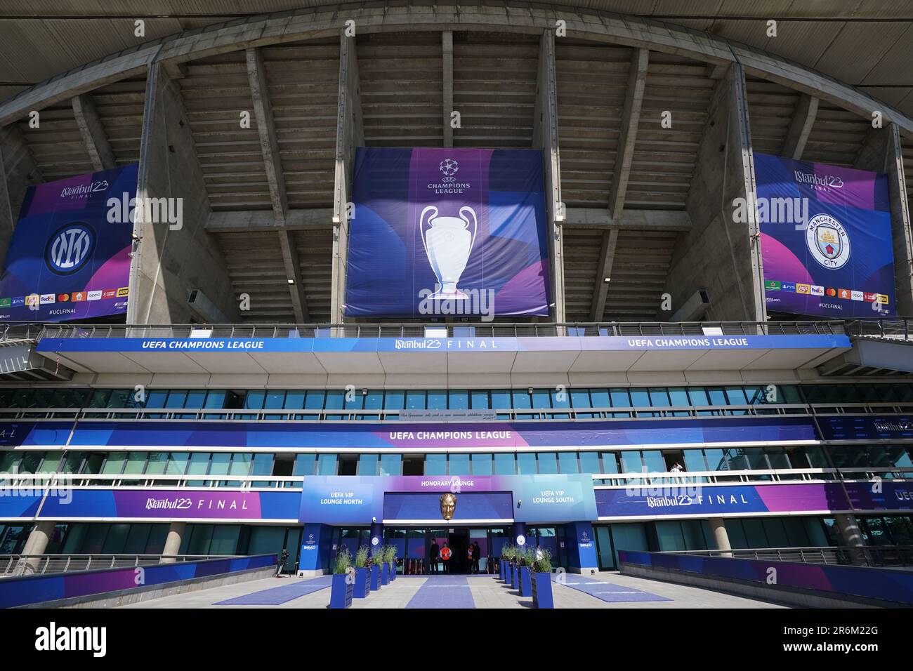 An exterior general view of the stadium before the UEFA Champions League final match at the Ataturk Olympic Stadium, Istanbul. Picture date: Saturday June 10, 2023. Stock Photo