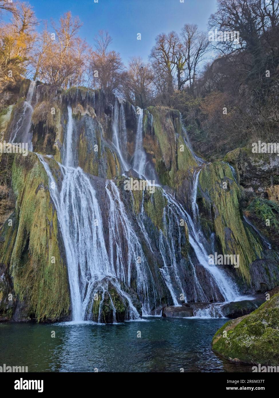 Glandieu waterfall in France - Cascade de Glandieu Stock Photo