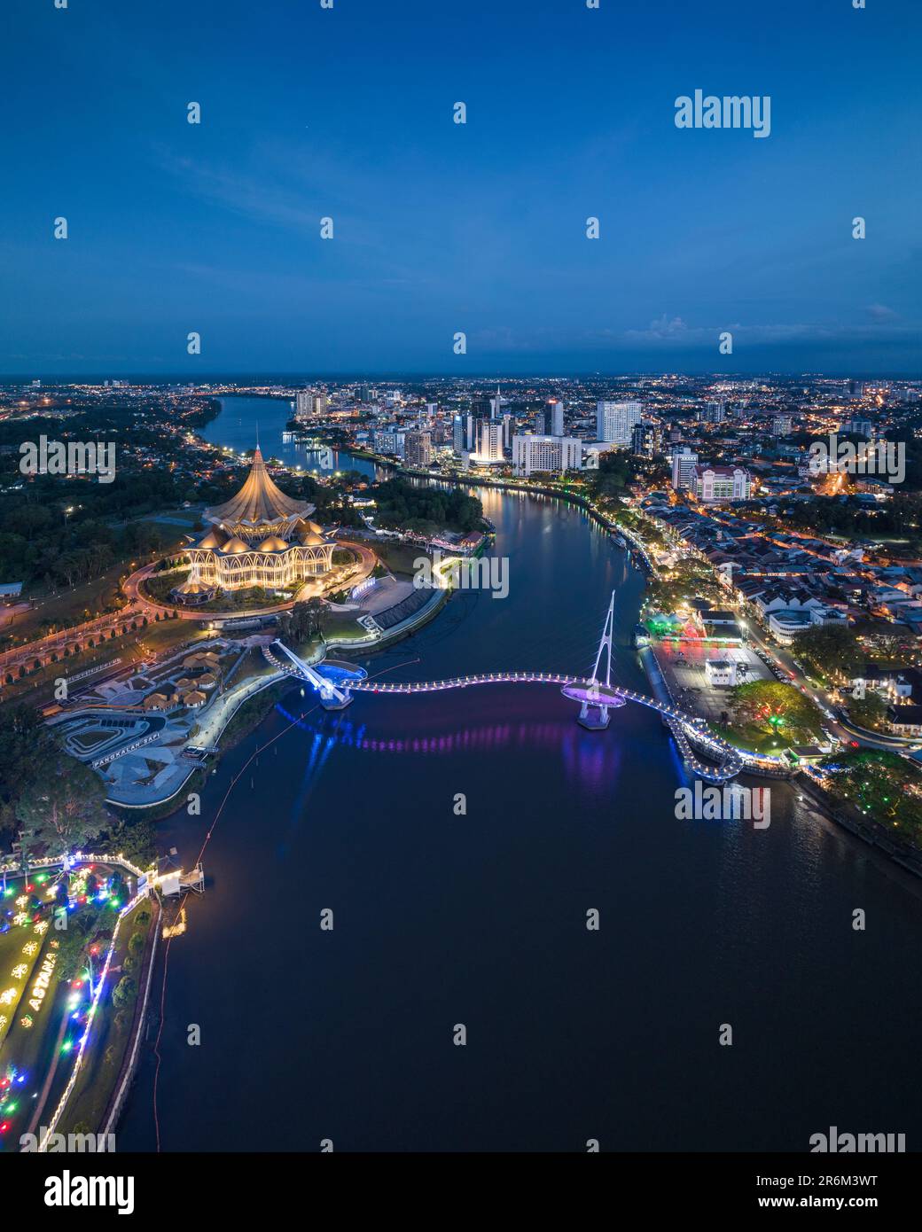 Sarawak River, Kuching, Sarawak, Borneo, Malaysia, Southeast Asia, Asia Stock Photo