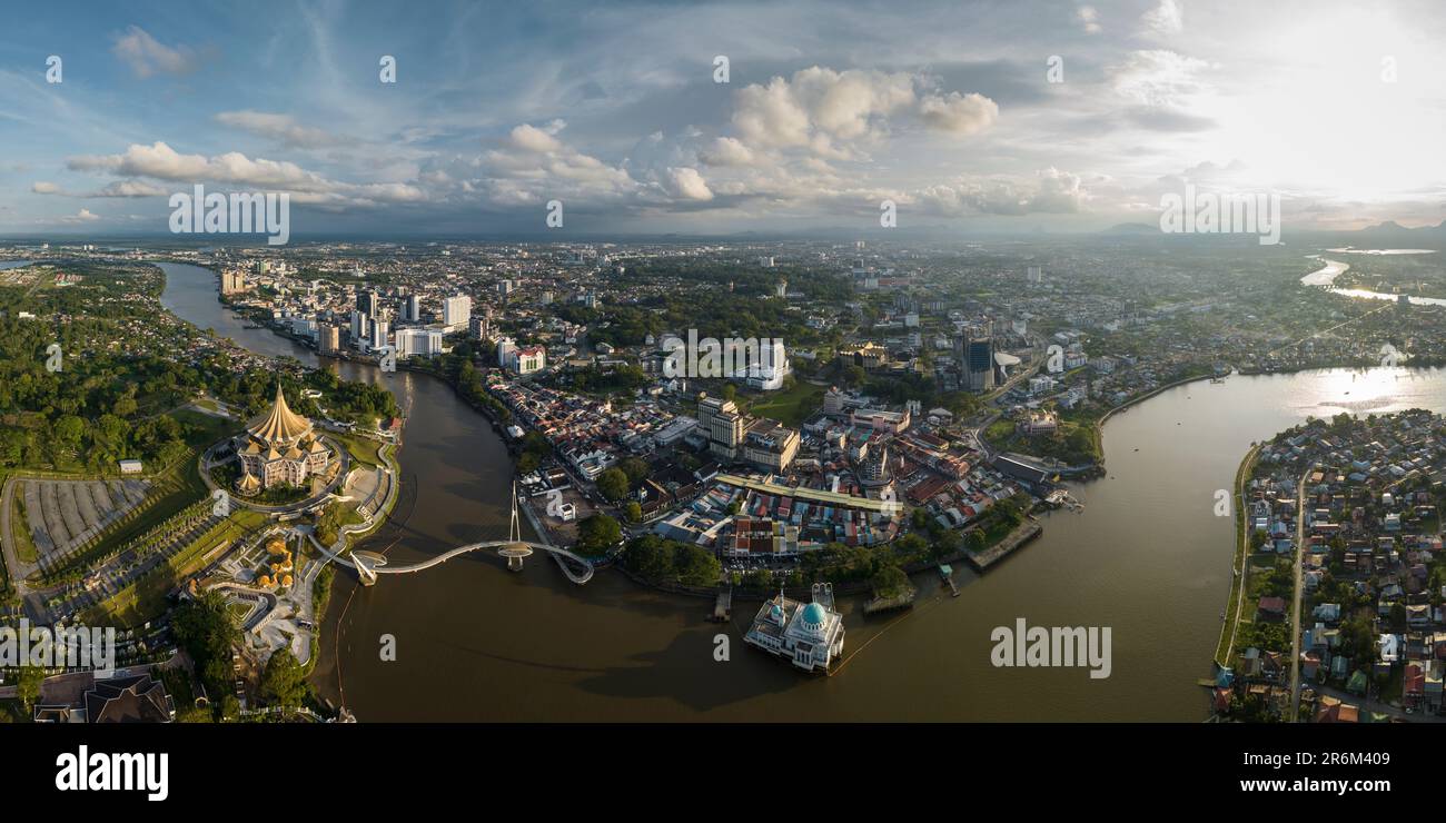 Sarawak River, Kuching, Sarawak, Borneo, Malaysia, Southeast Asia, Asia Stock Photo