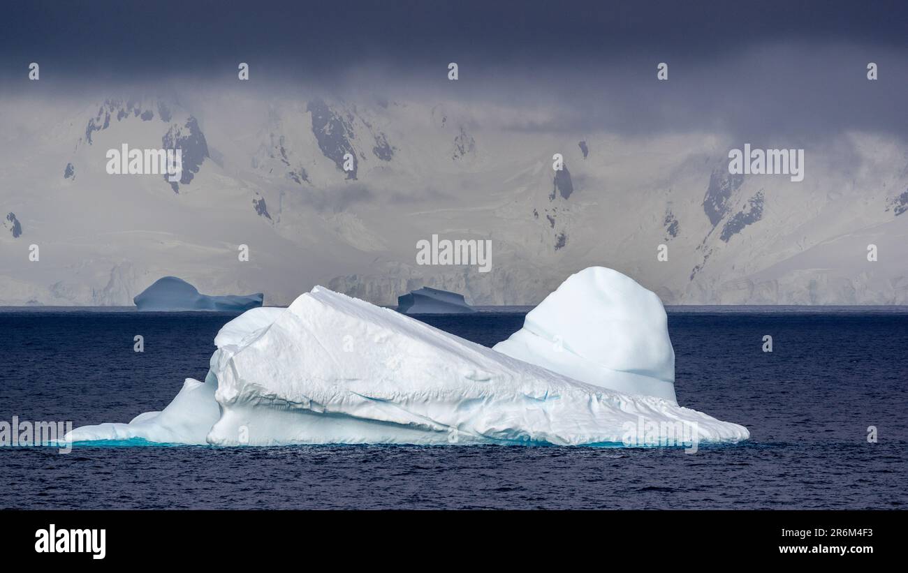 Iceberg in Gerlache Strait, Antarctic Peninsula Stock Photo