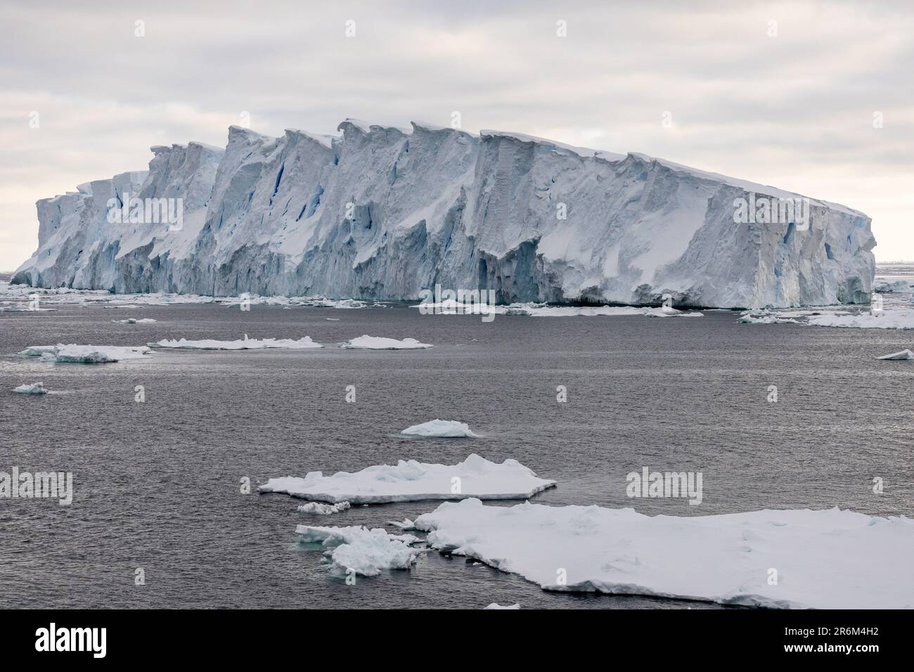 Fragment of Tabular Iceberg, Amundsen Sea, Antarctica Stock Photo