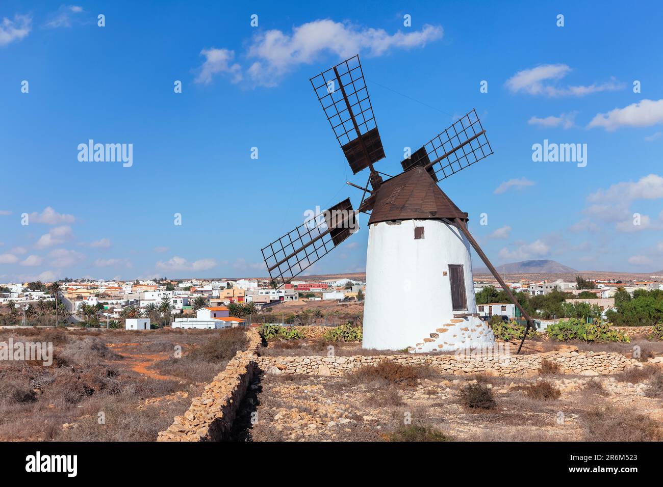 Traditionell windmill, Antigua, Fuerteventura, Canary Islands, Spain, Atlantic, Europe Stock Photo