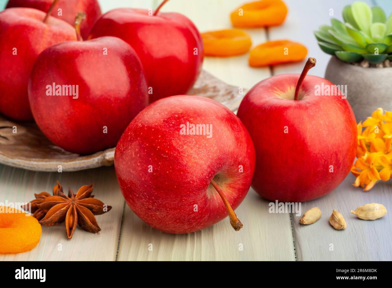 Raw Red Organic Cosmic Crisp Apples in a Bunch Stock Photo - Alamy