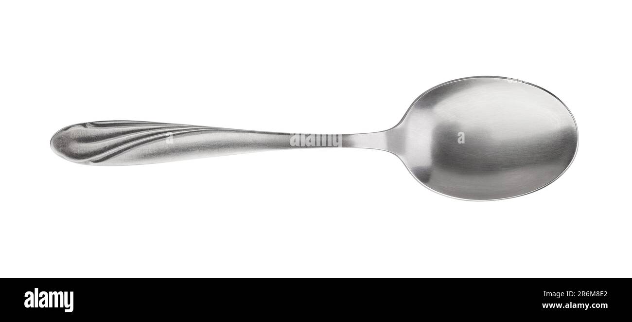 spoon path isolated on white Stock Photo