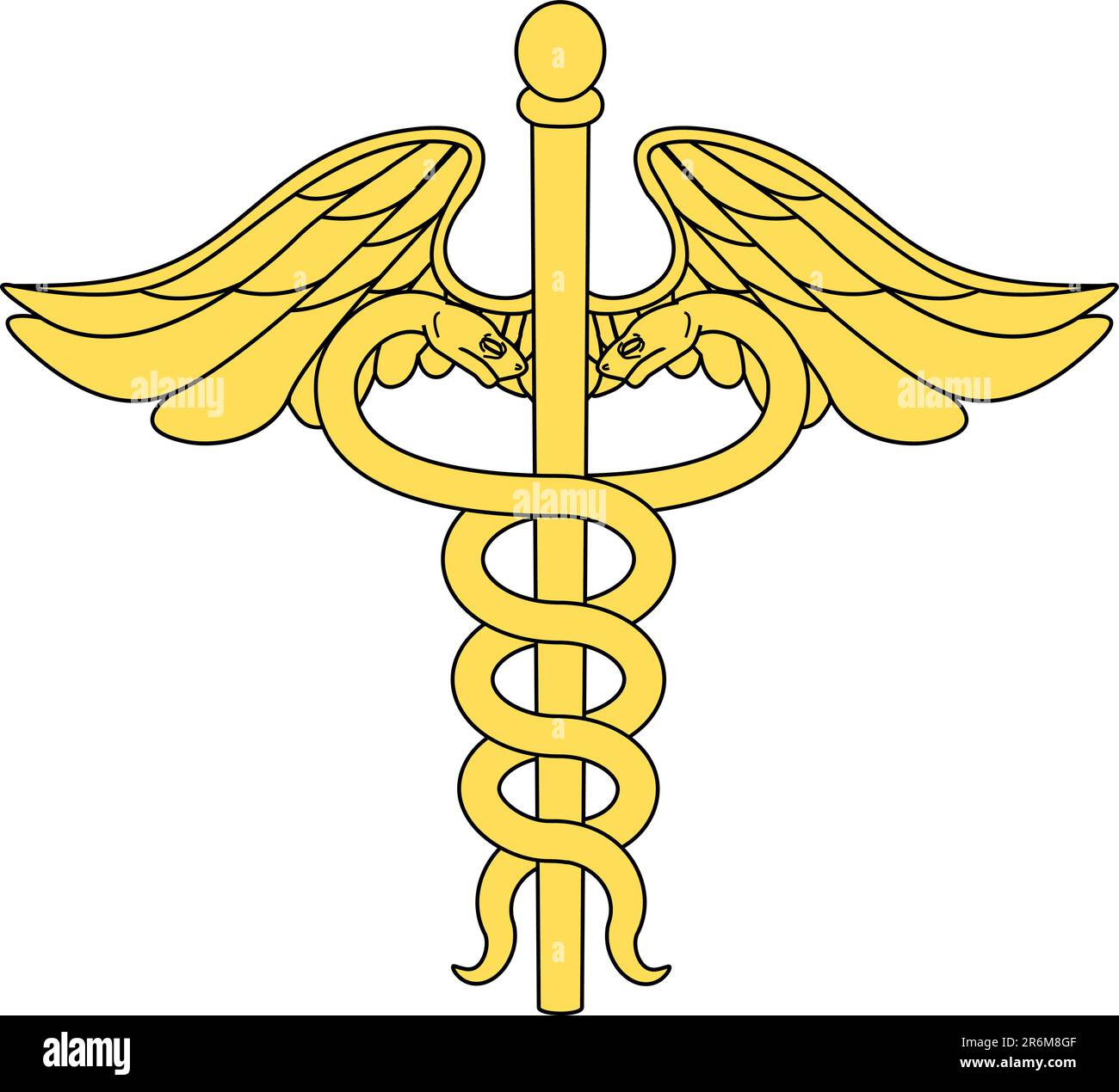 a caduceus medical symbol Stock Vector