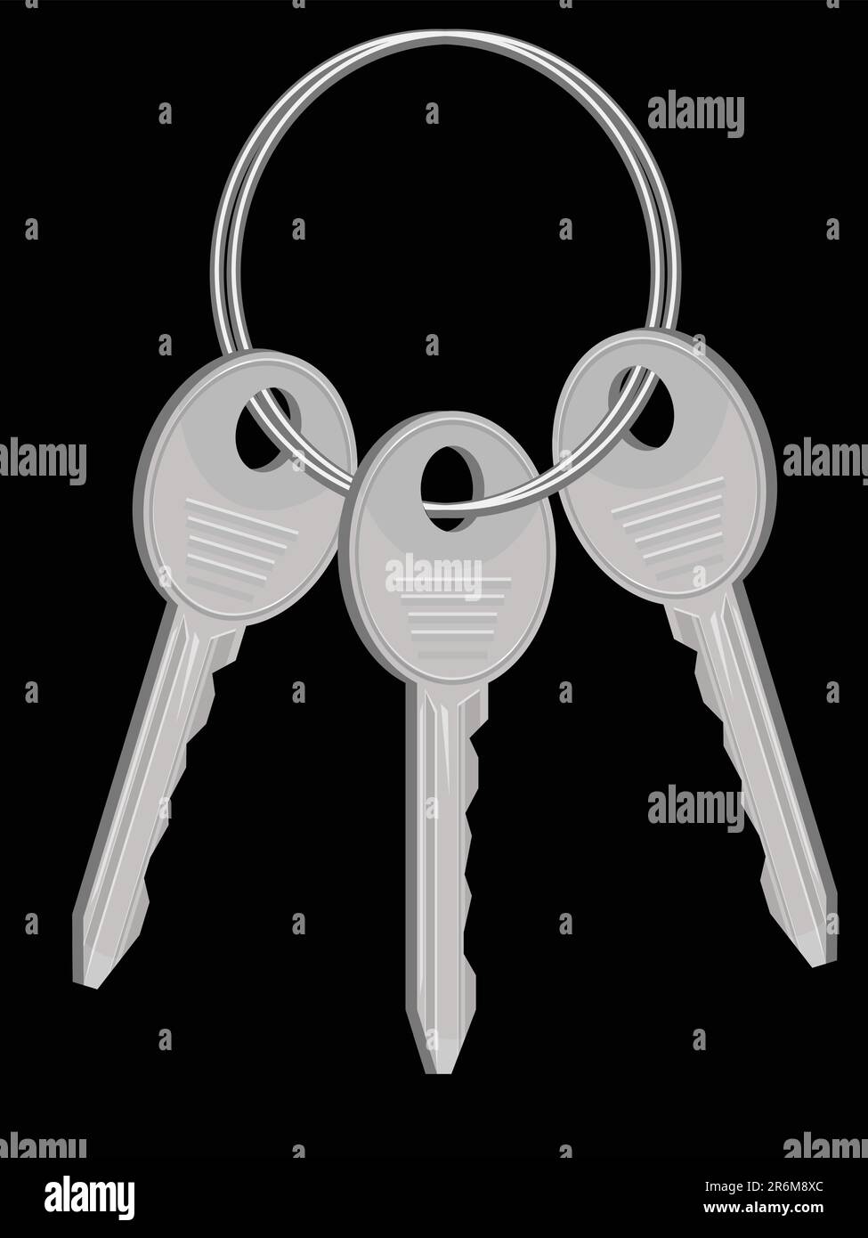 Room keys of hotel with the label in a vector Stock Vector Image & Art ...