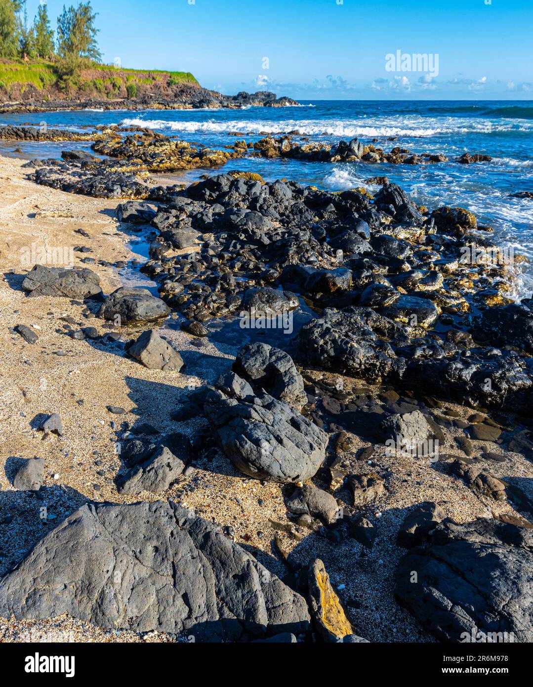 Colored Glass Mixed With Sand and Rocks, Glass Beach, Port Allen, Kauai