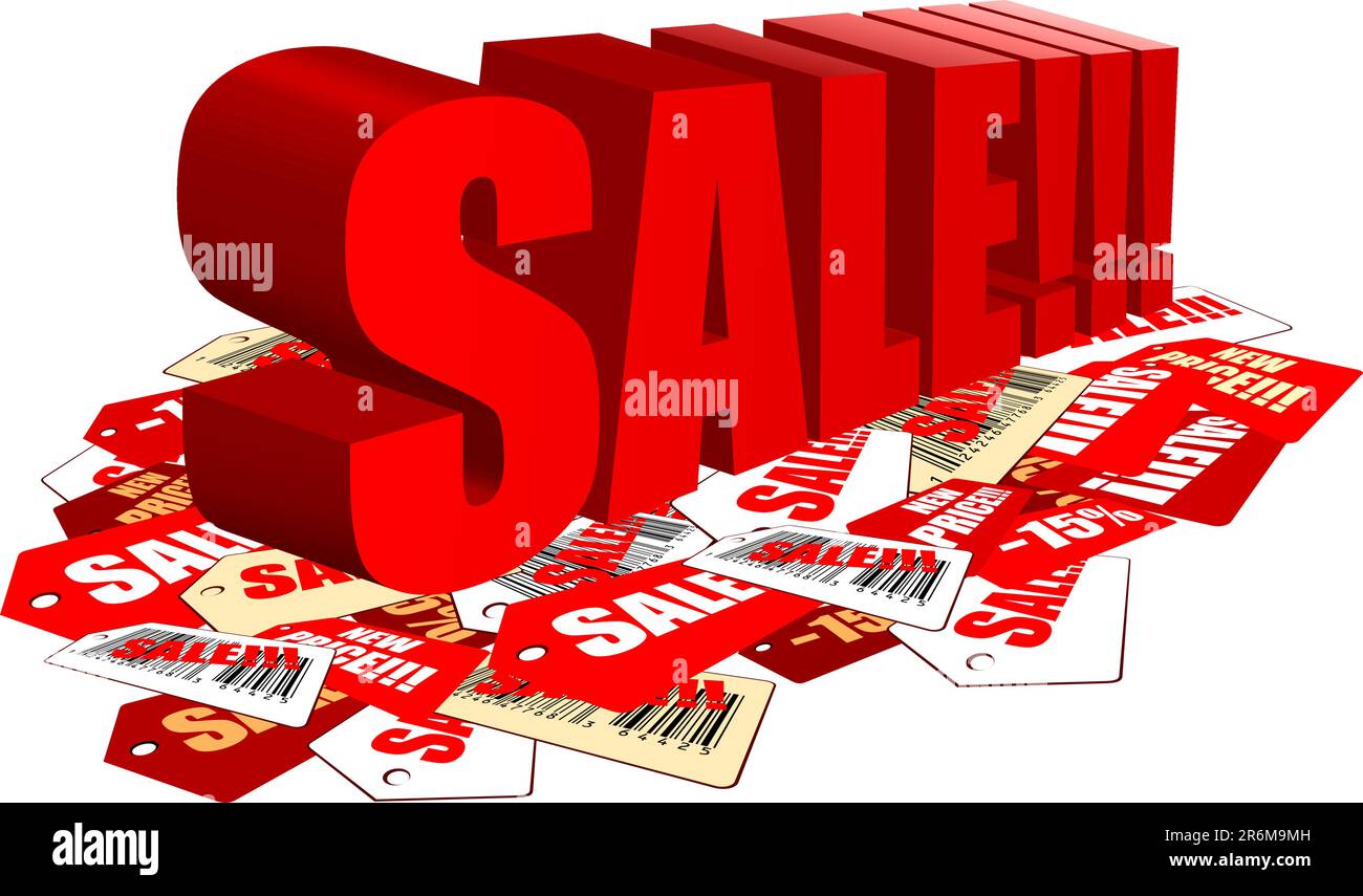 tag sale, this  illustration may be useful  as designer work Stock Vector
