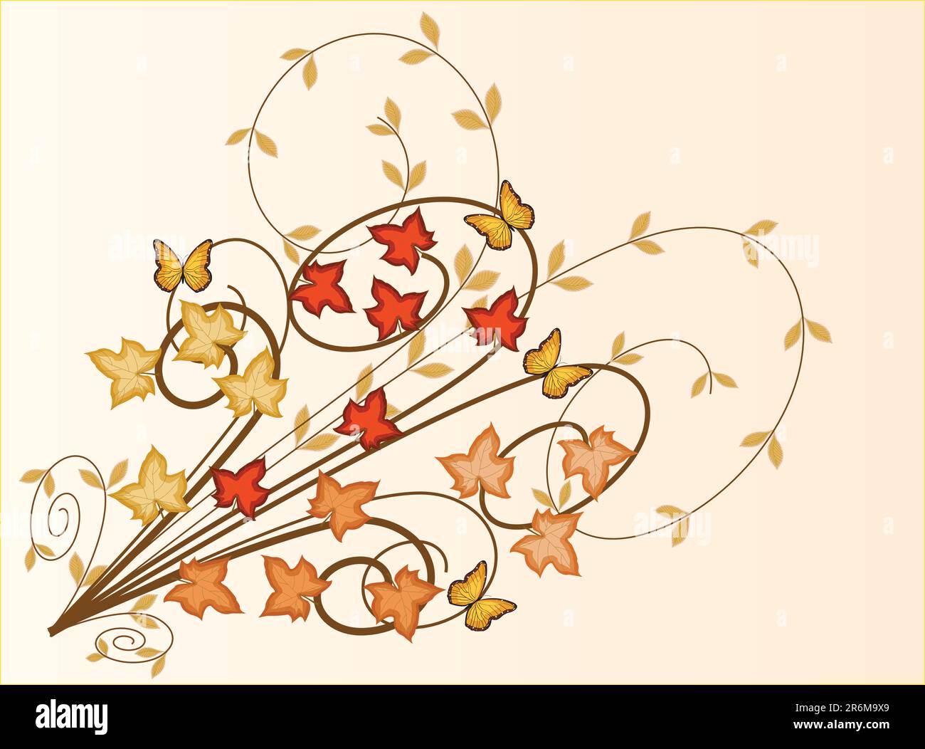 Autumn Leaves background - vector illustration Stock Vector Image & Art ...