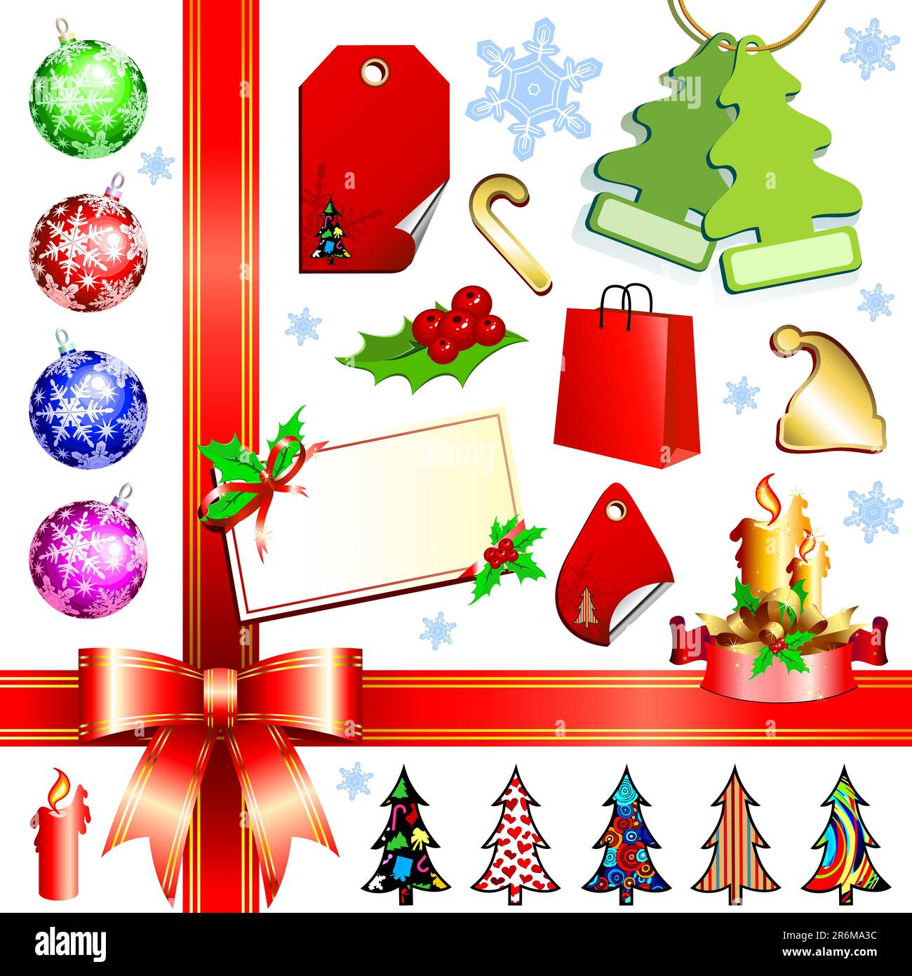 christmas set, this  illustration may be useful  as designer work Stock Vector