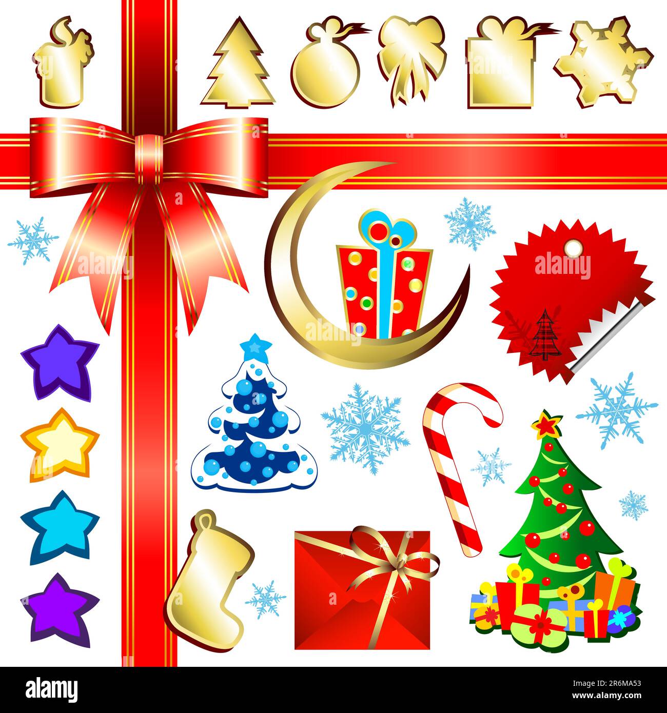 christmas set, this  illustration may be useful  as designer work Stock Vector