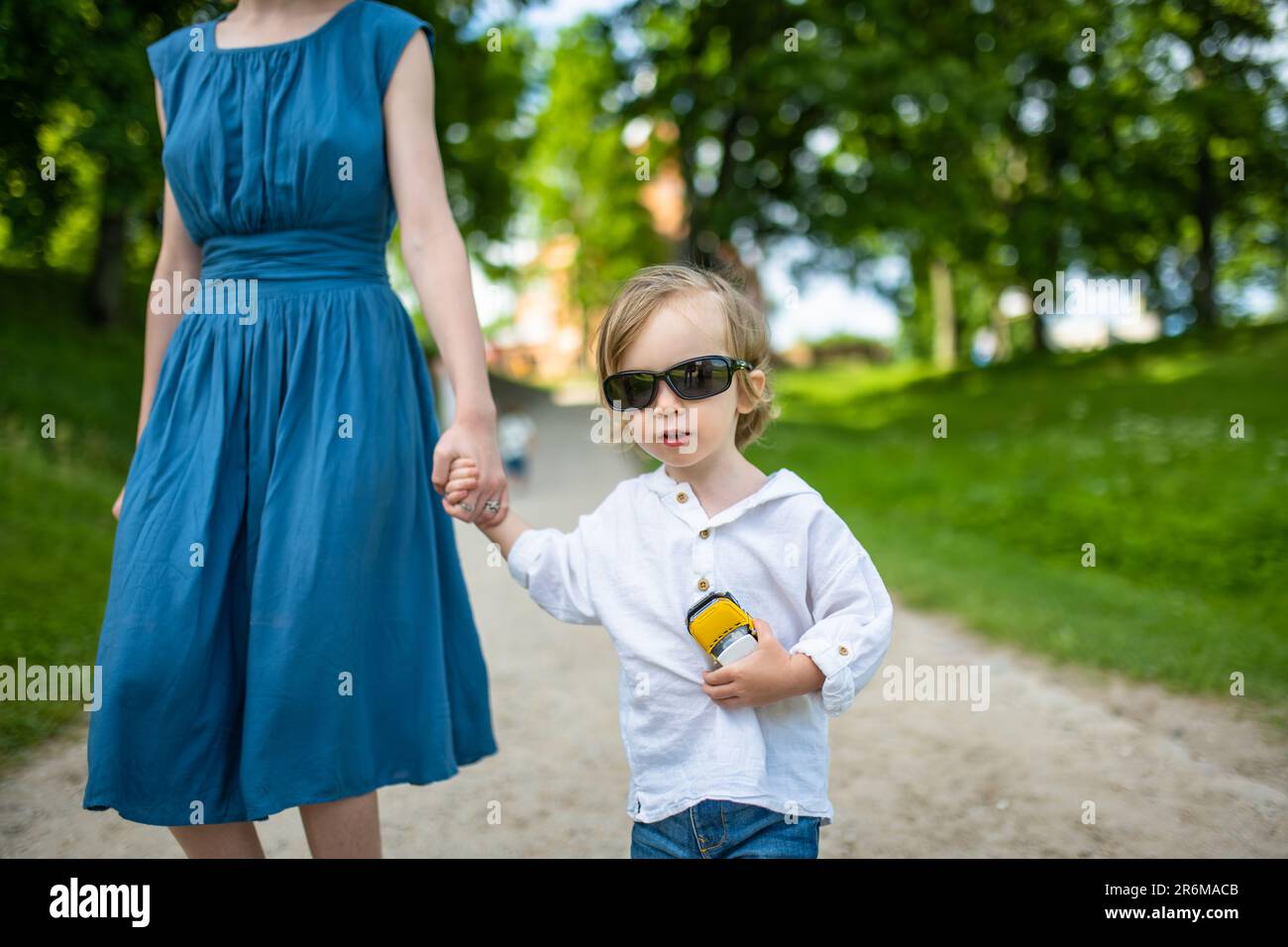 Cute big sister with her toddler brother. Adorable teenage girl holding