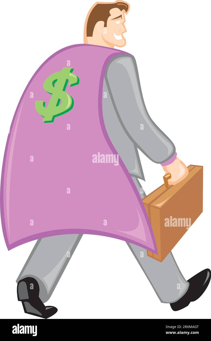 Successful businessman with cape and briefcase Stock Vector Image & Art ...