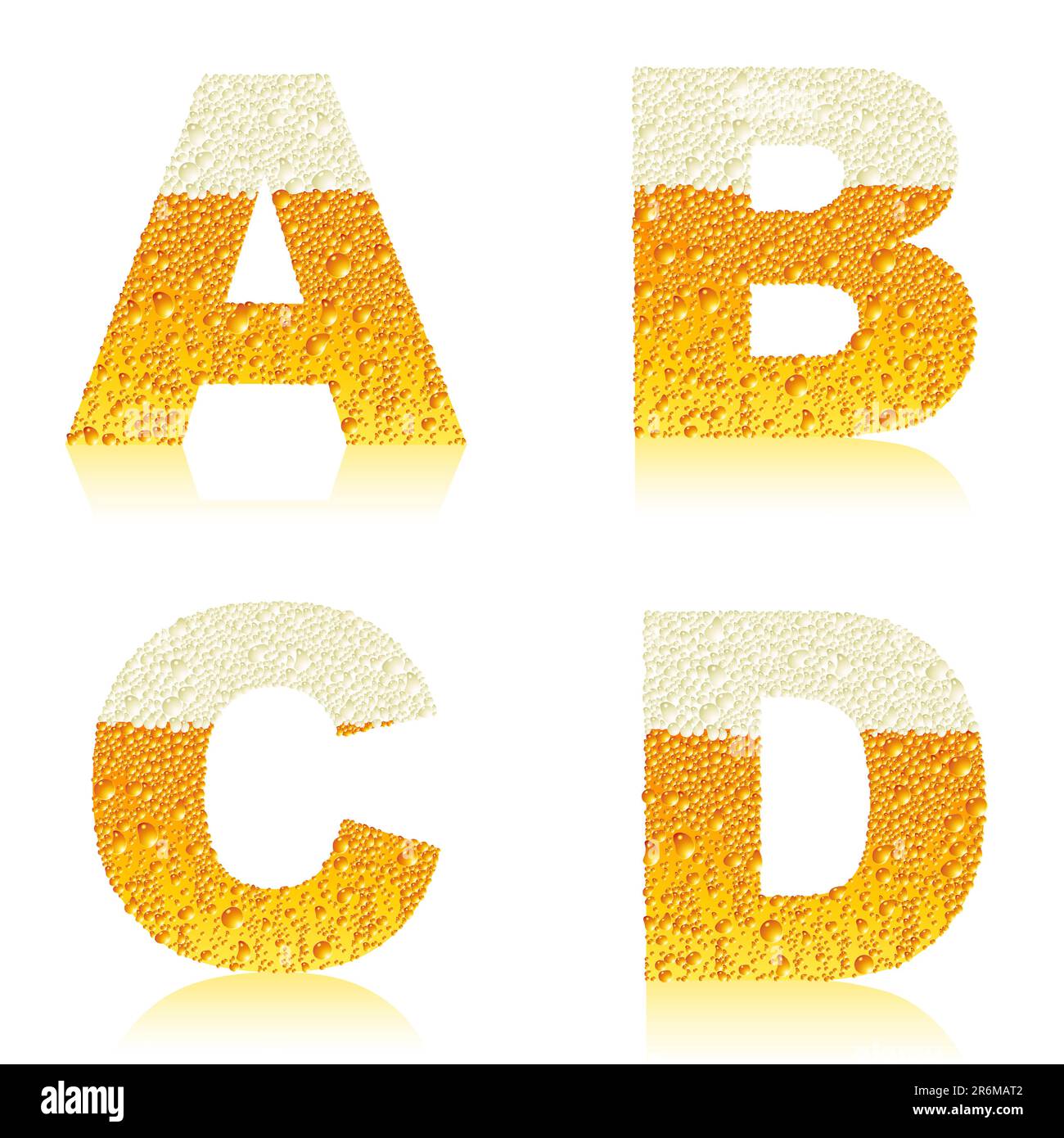 alphabet beer, this  illustration may be useful  as designer work Stock Vector